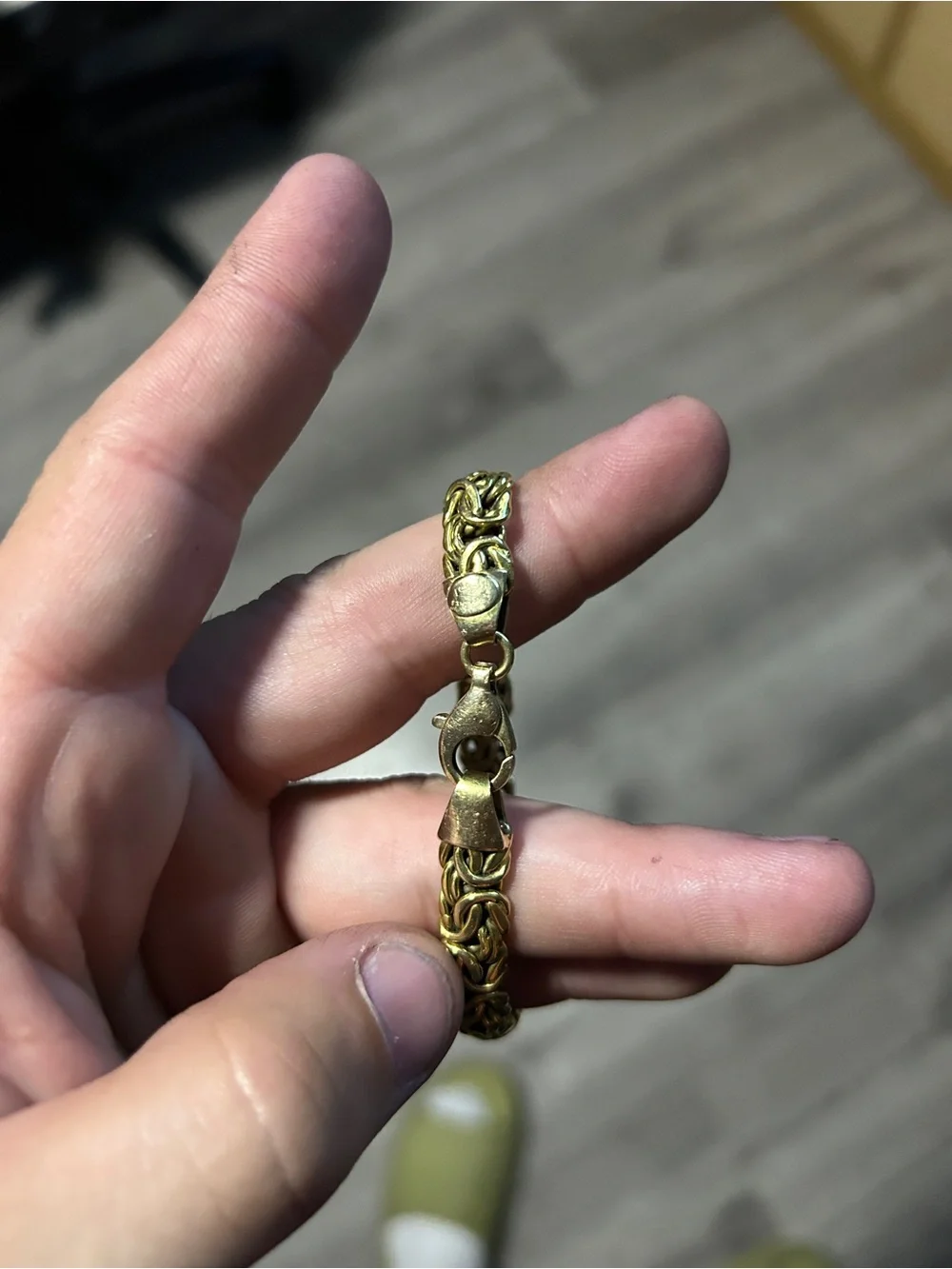 14k Yellow Gold Byzantine Style Gold Bracelet 7